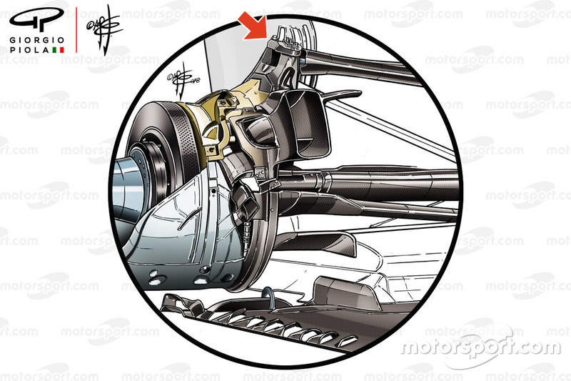 Mercedes AMG F1 W09 achterwielophanging