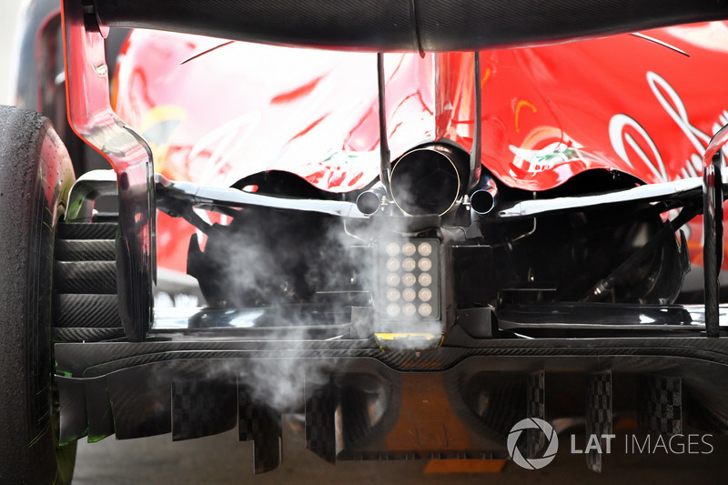 Detalle trasero del Ferrari SF71H