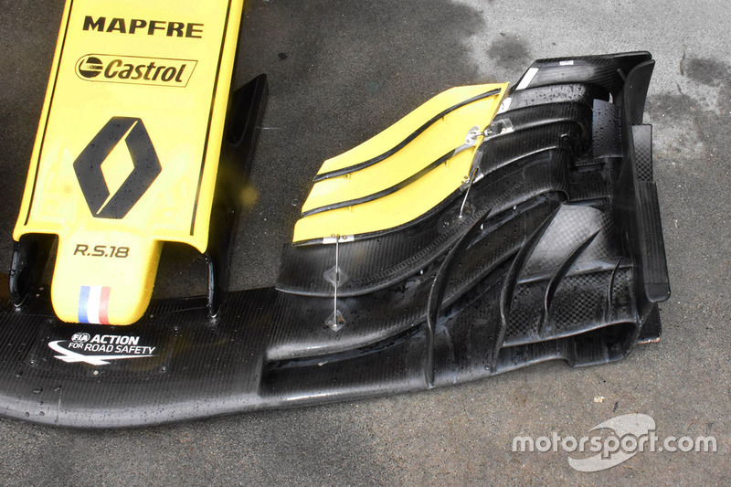 Renault F1 Team RS18 ön kanat detayı