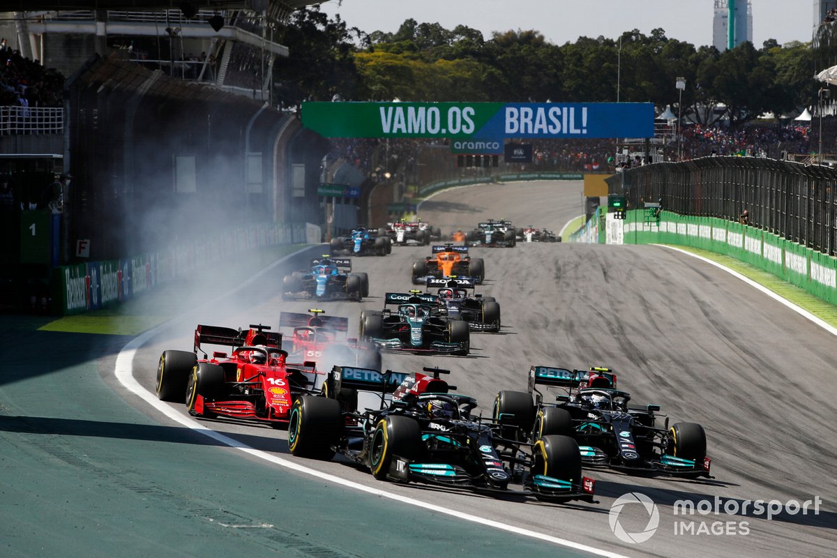 Lewis Hamilton, Mercedes W12, Valtteri Bottas, Mercedes W12, Charles Leclerc, Ferrari SF21, Carlos Sainz Jr, Ferrari SF21