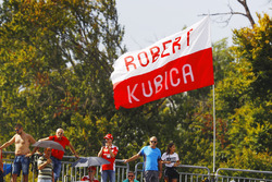 Fans, a flag in support of Robert Kubica