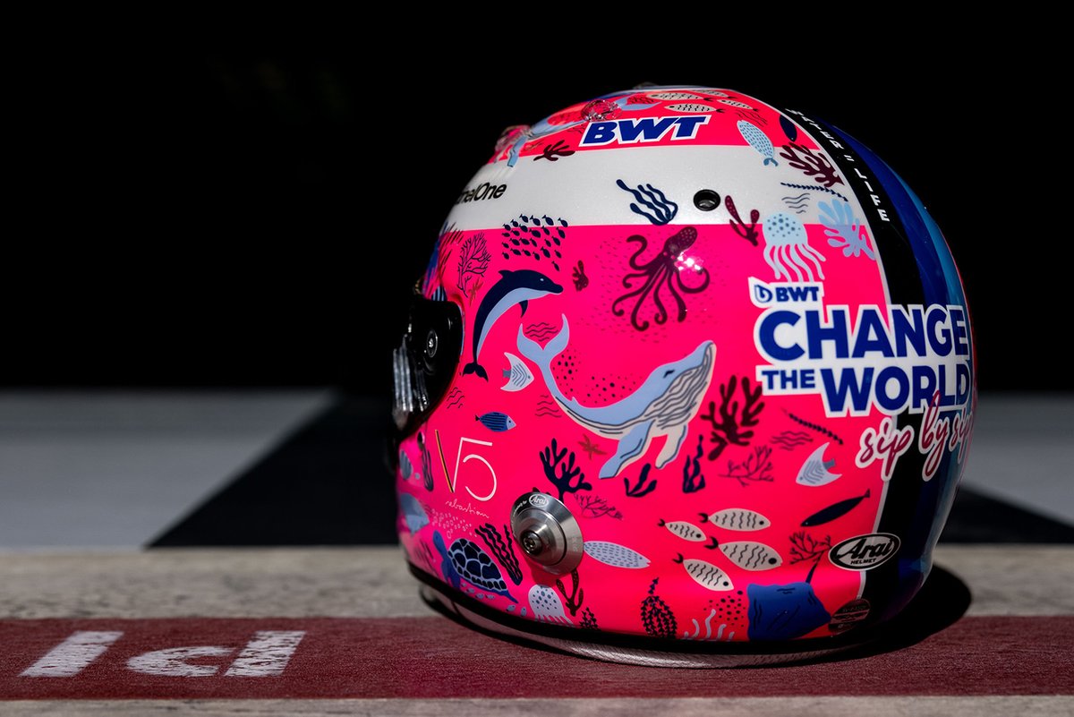 Casco especial de Sebastian Vettel, Aston Martin