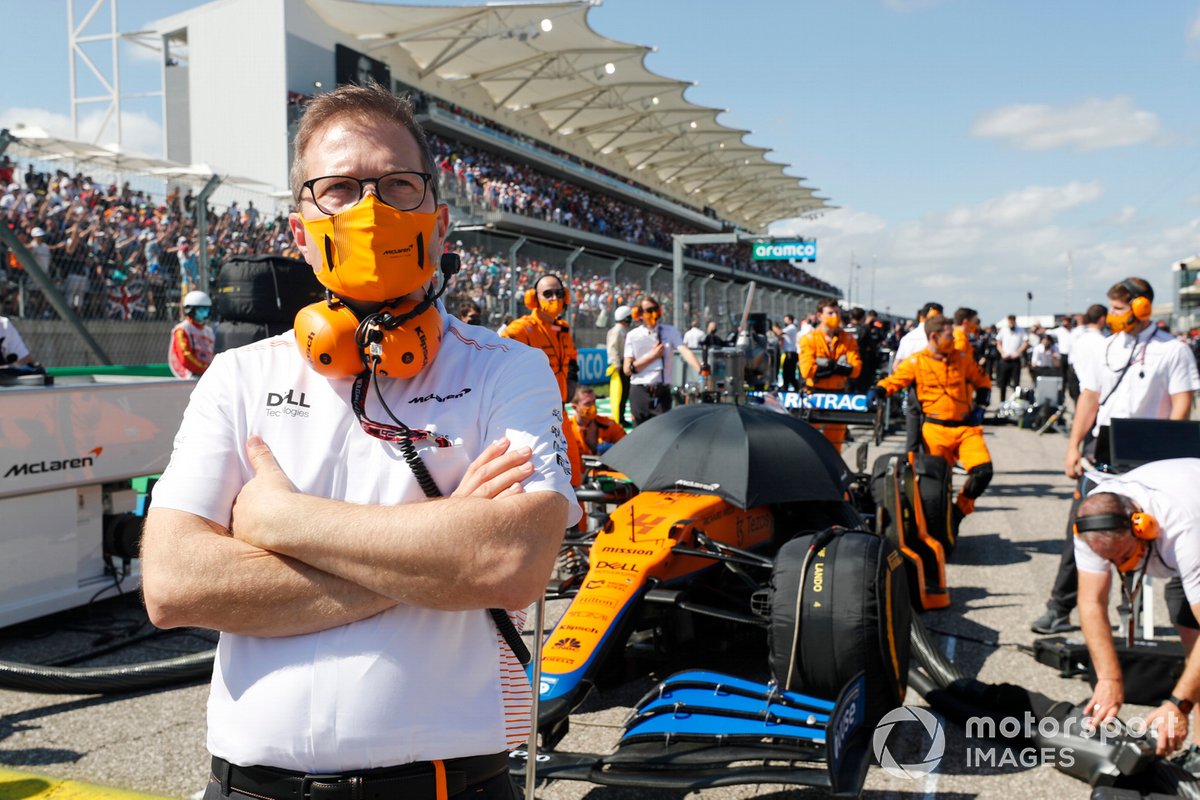Andreas Seidl, Team Principal, McLaren, on the grid