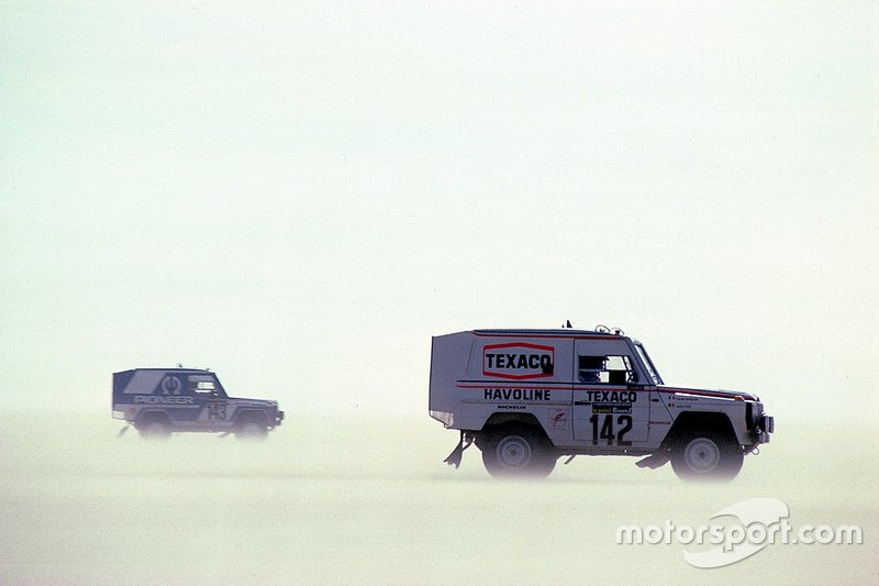 Jacky Ickx lors de sa victoire sur le Dakar en 1983.