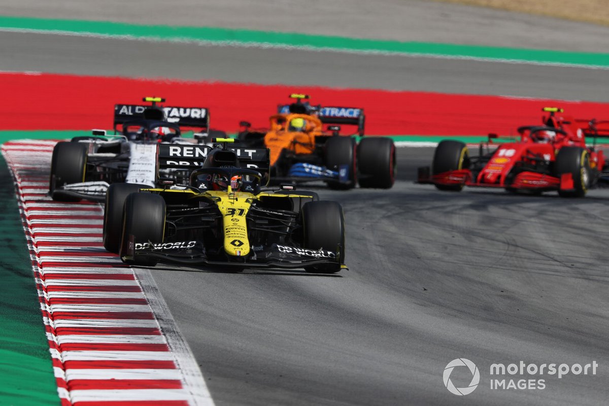 Esteban Ocon, Renault F1 Team R.S.20, Pierre Gasly, AlphaTauri AT01, Lando Norris, McLaren MCL35