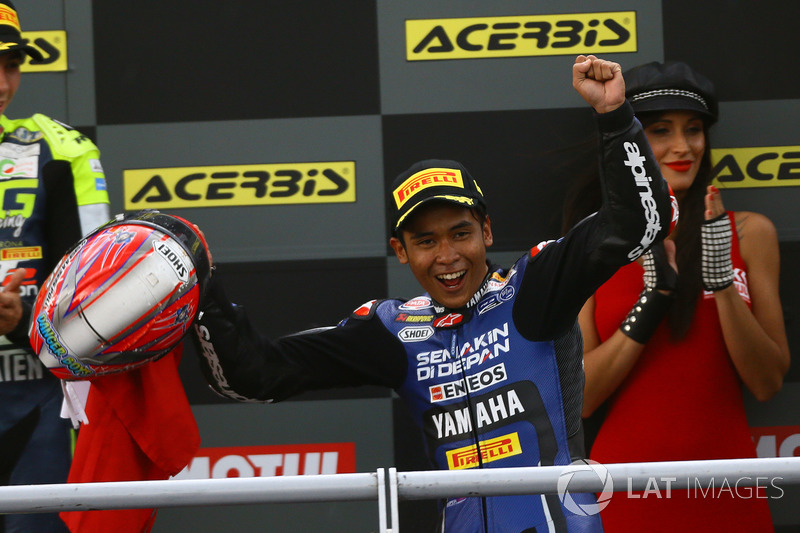 Podium: race winner Galang Hendra, Yamaha MotoX Racing