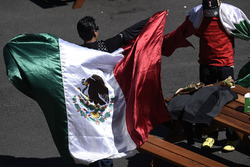 Fans with the Mexico flag