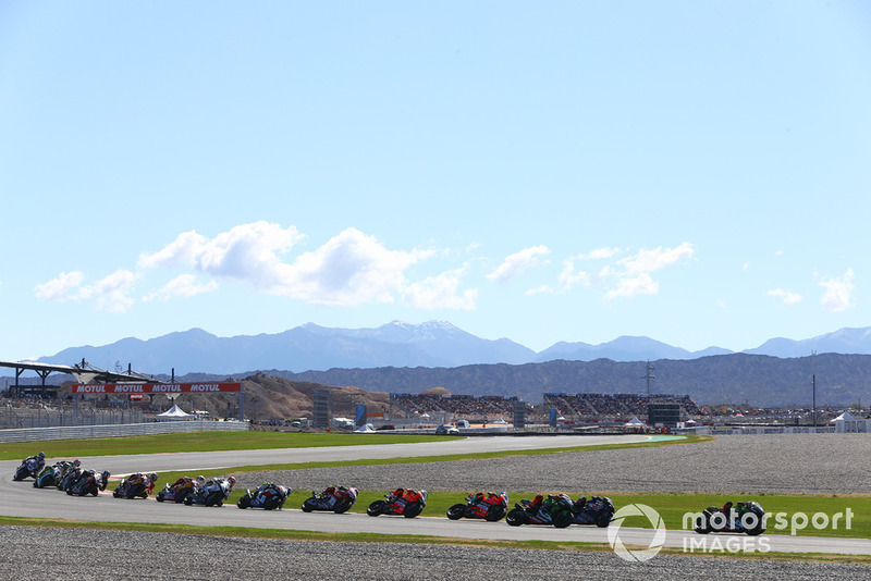 Una postal de El Villicum de la visita del WSBK en 2018.