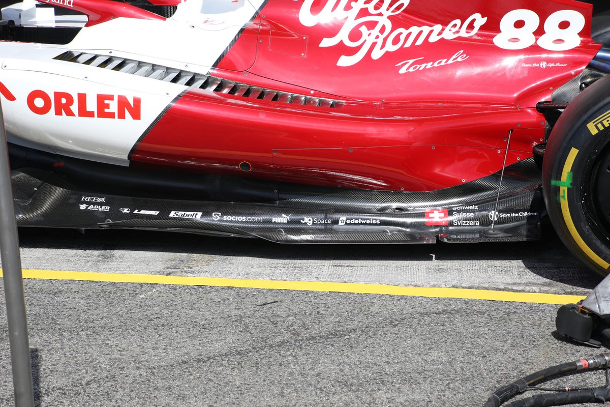 Detalle del suelo del Alfa Romeo C42