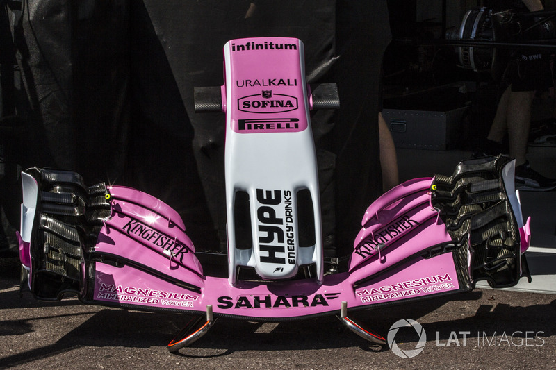 Morro y alerón delantero del VJM11 de Force India