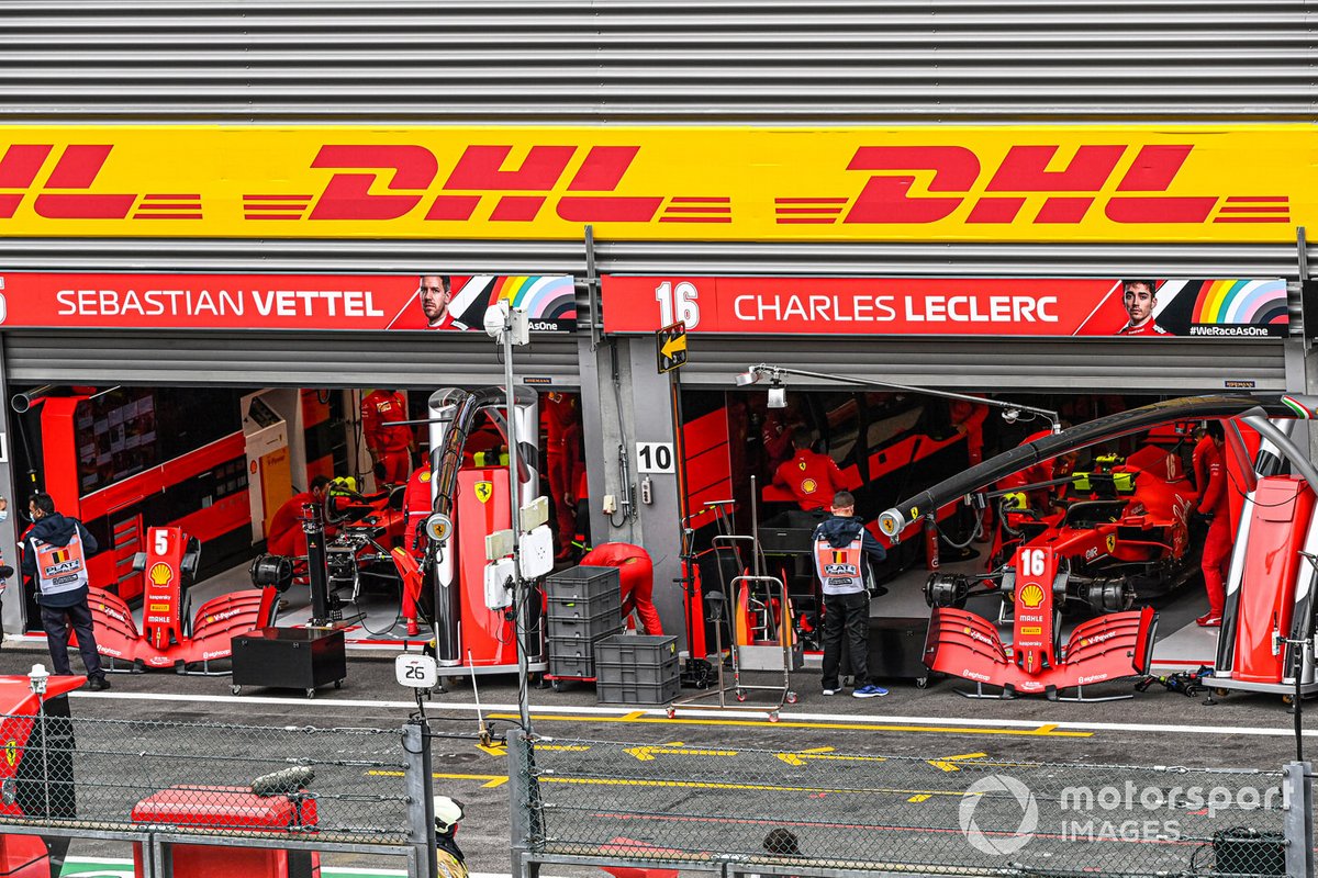 The Ferrari garage