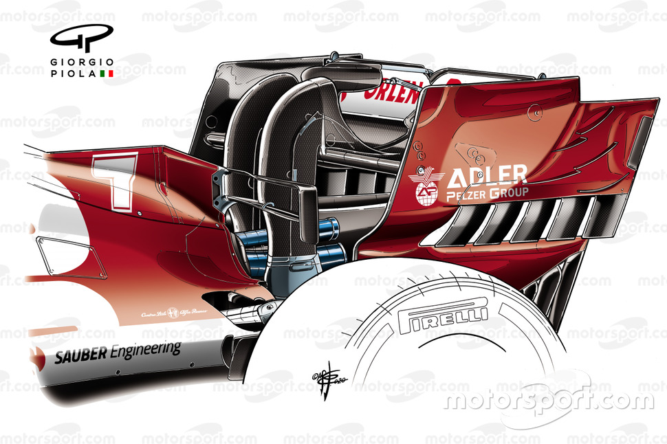 Alfa Romeo Racing C39 rear old end plate