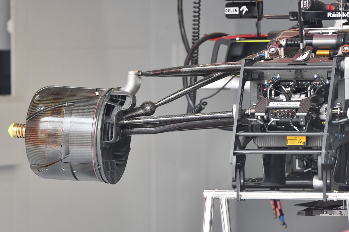 Detalle del conducto del freno delantero del Alfa Romeo Racing C41