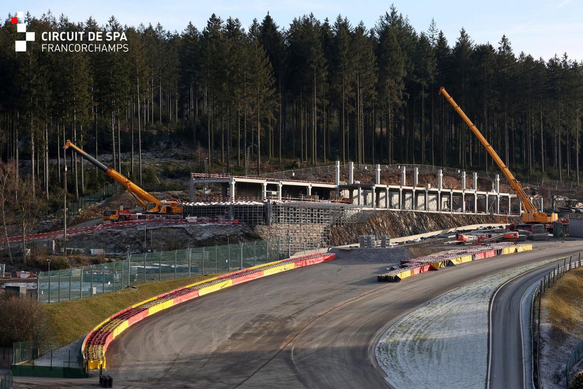 Trabajos en el circuito de Spa-Francorchamps