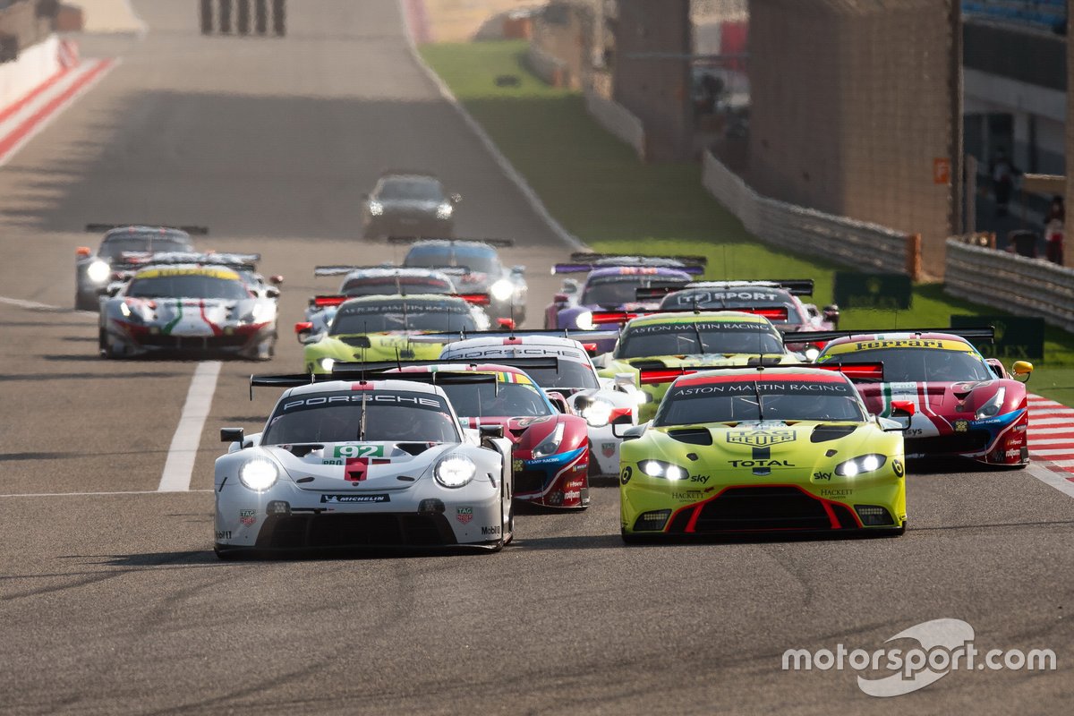 #92 Porsche GT Team Porsche 911 RSR: Michael Christensen, Kevin Estre, #95 Aston Martin Racing Aston Martin Vantage AMR: Marco Sorensen, Nicki Thiim