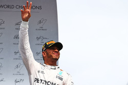 Podium: winner Lewis Hamilton, Mercedes AMG F1
