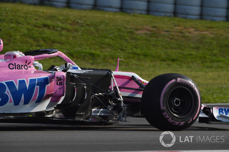 Nicholas Latifi, Force India VJM11 con sensores aerodinámicos
