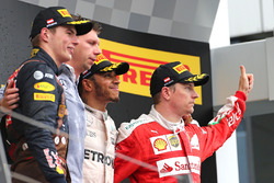Lewis Hamilton, Mercedes AMG F1 Team, Kimi Raikkonen, Scuderia Ferrari en Max Verstappen, Red Bull R