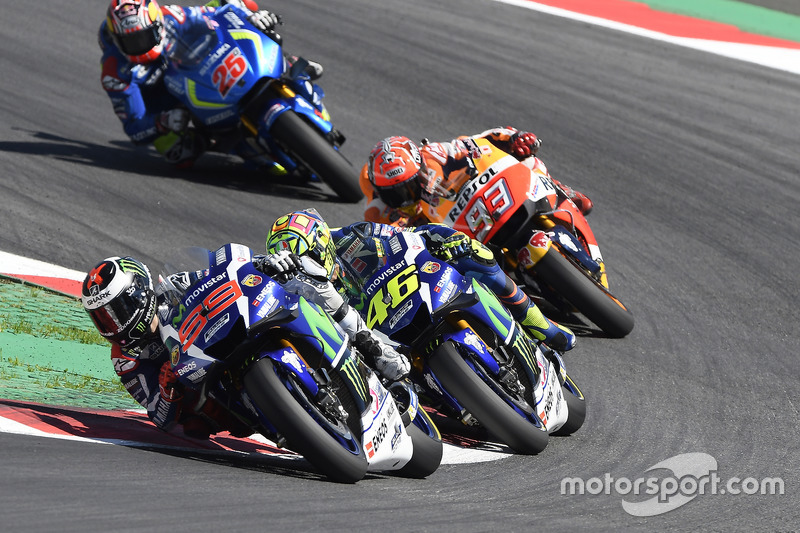 Jorge Lorenzo, Yamaha Factory Racing, Valentino Rossi, Yamaha Factory Racing, Marc Marquez, Repsol Honda Team