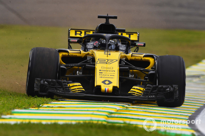 Nico Hulkenberg, Renault Sport F1 Team R.S. 18 sort large avant son accident