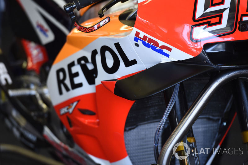 Detail fairing motor Marc Marquez, Repsol Honda Team