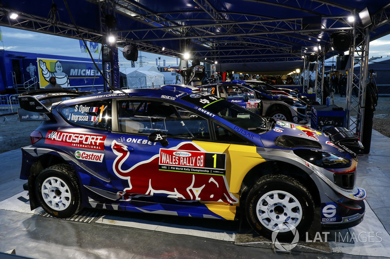 The car of Sébastien Ogier, Julien Ingrassia, Ford Fiesta WRC, M-Sport