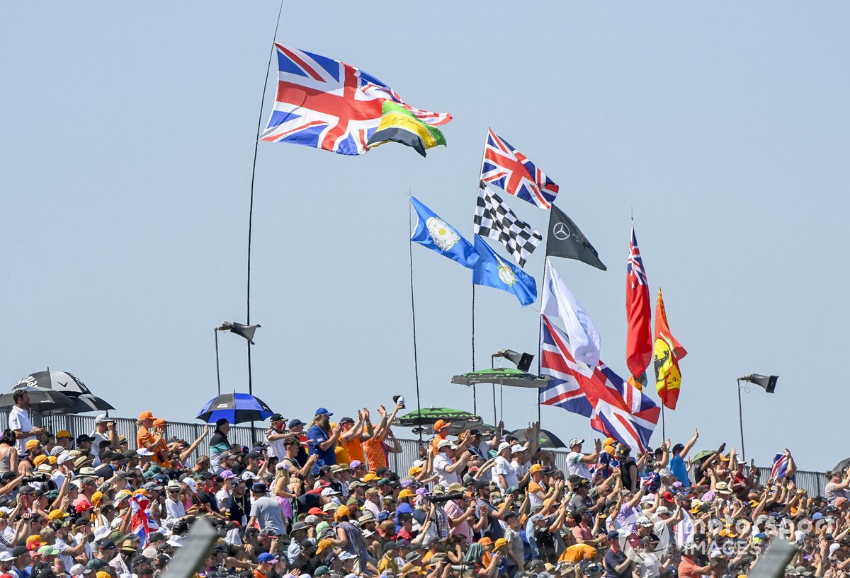 Fans show their support from the grandstands