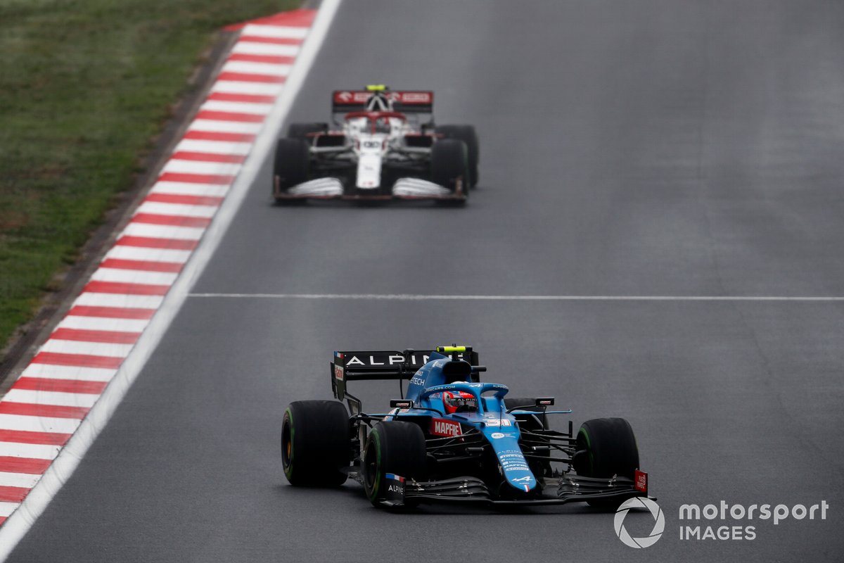 Esteban Ocon, Alpine A521, Antonio Giovinazzi, Alfa Romeo Racing C41