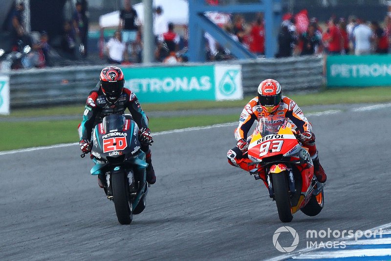 Fabio Quartararo heeft al twee keer tot de laatste ronde met MotoGP-wereldkampioen Marc Marquez kunnen strijden. De Fransman noemt het een 'enorme vertrouwensboost'.