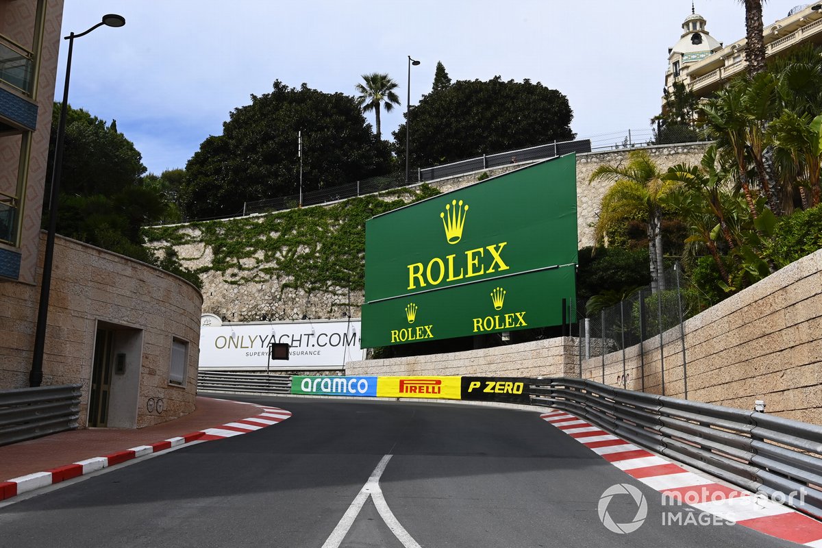 Trackside advertising in position