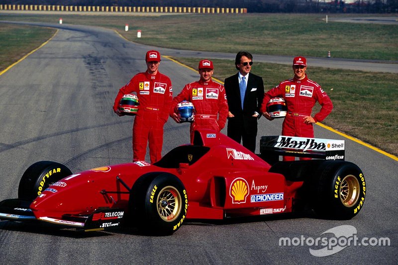 Eddie Irvine, Nicola Larini, Luca Di Montezemolo et Michael Schumacher