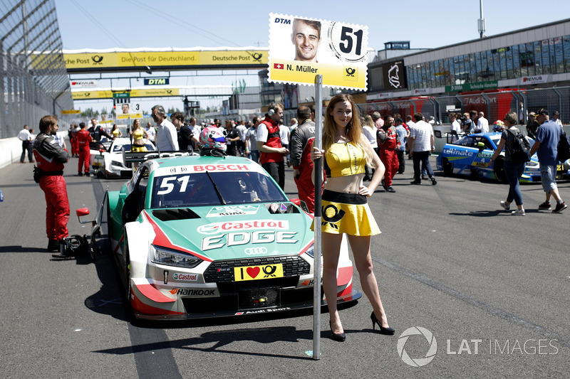 Grid girl of Nico Müller, Audi Sport Team Abt Sportsline