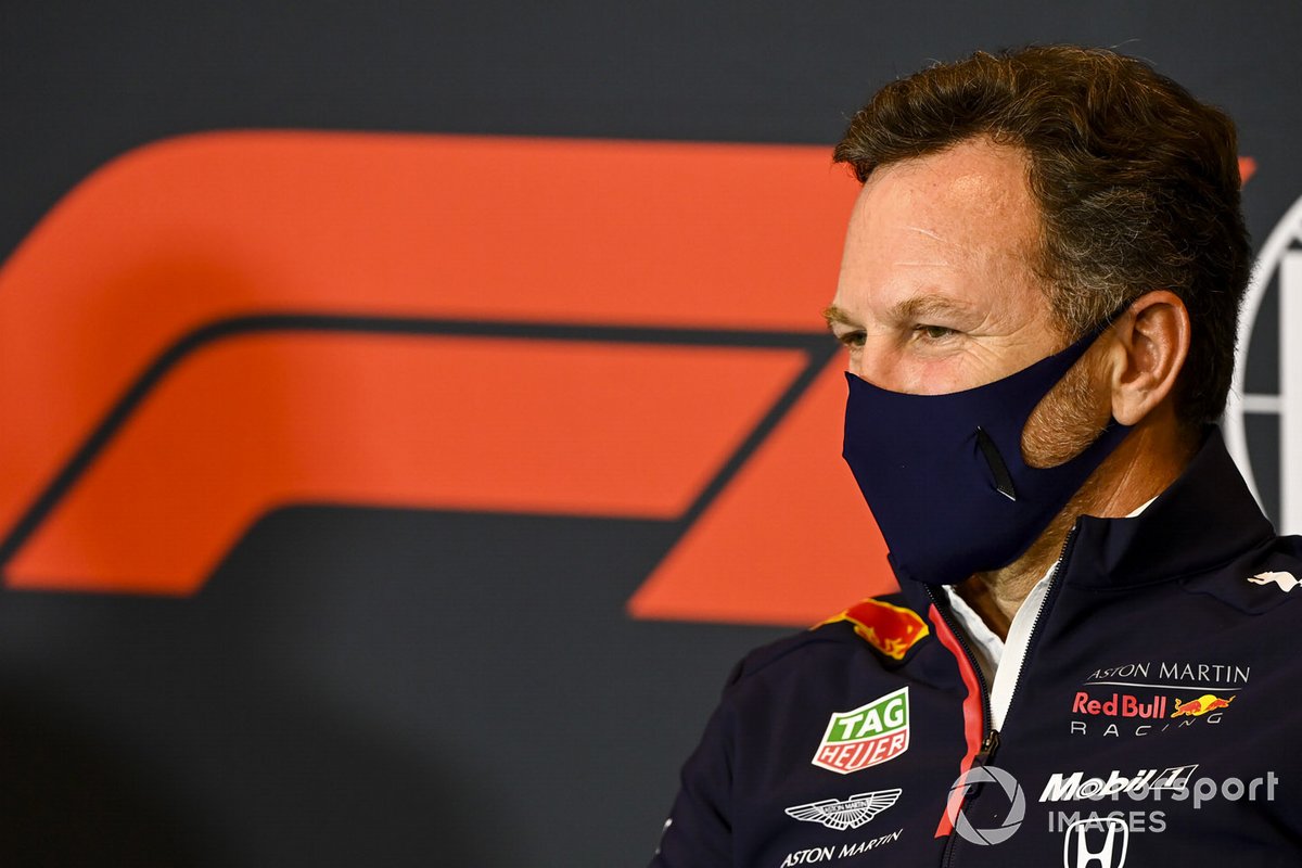 Christian Horner, Team Principal, Red Bull Racing en conférence de presse