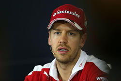 Sebastian Vettel, Ferrari during the press conference