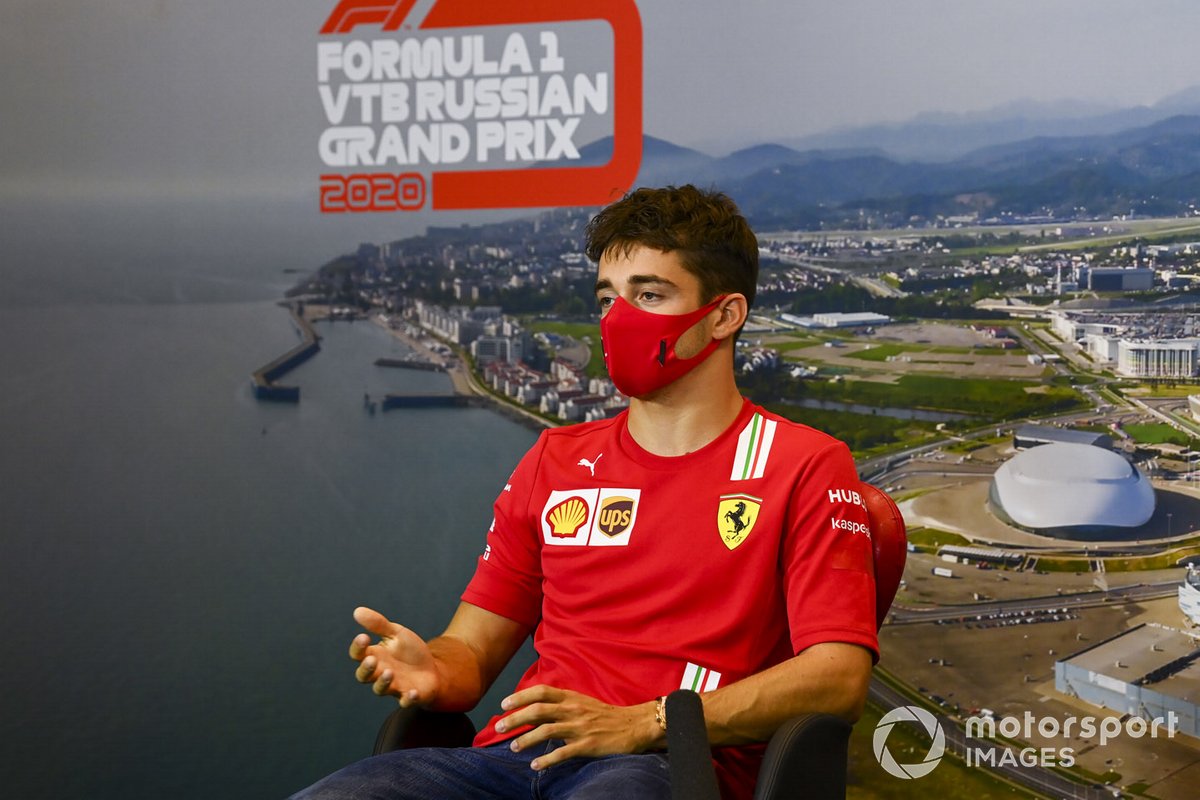 Charles Leclerc, Ferrariin the press conference