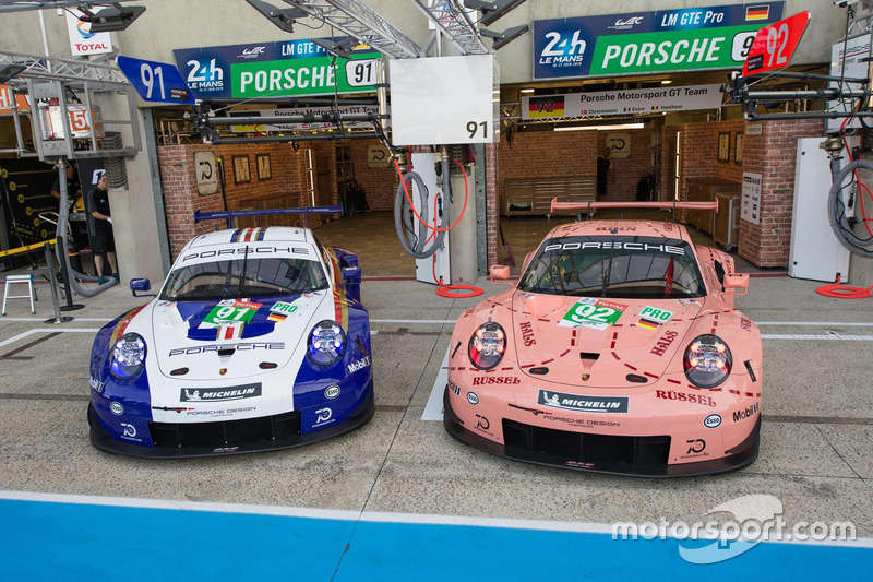 #92 Porsche GT Team Porsche 911 RSR #91 Porsche GT Team Porsche 911 RSR