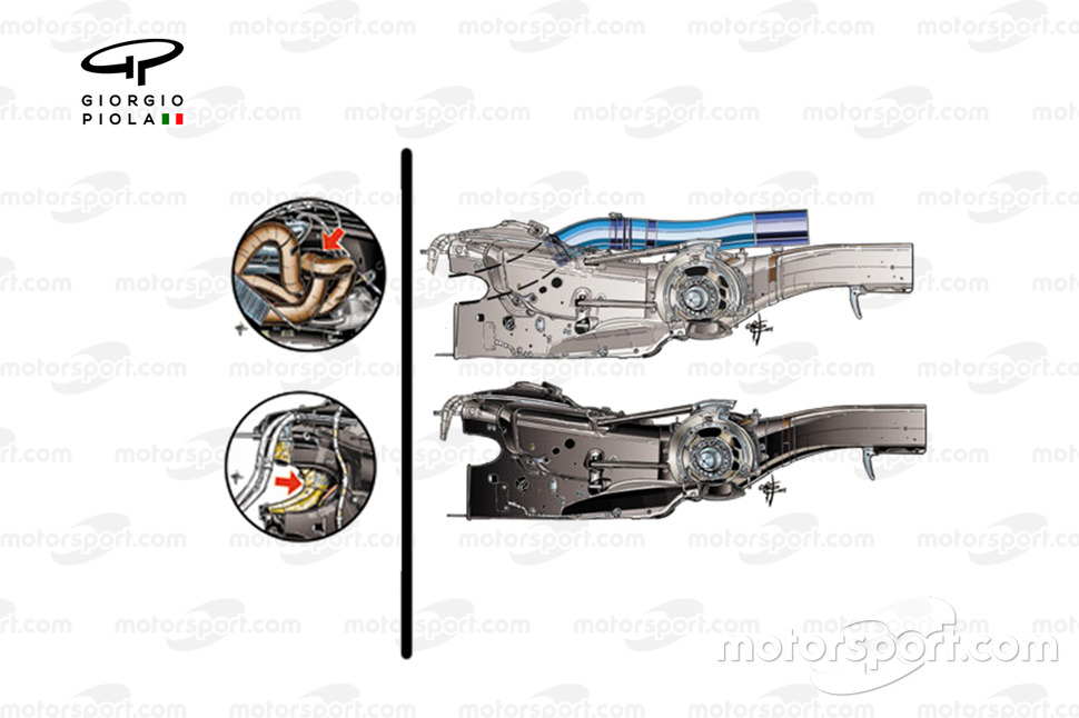 Конструкция коробки передач и выхлопа Ferrari SF15-T