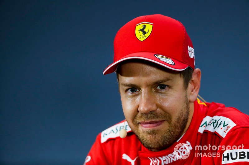 Sebastian Vettel, Ferrari In the Press Conference