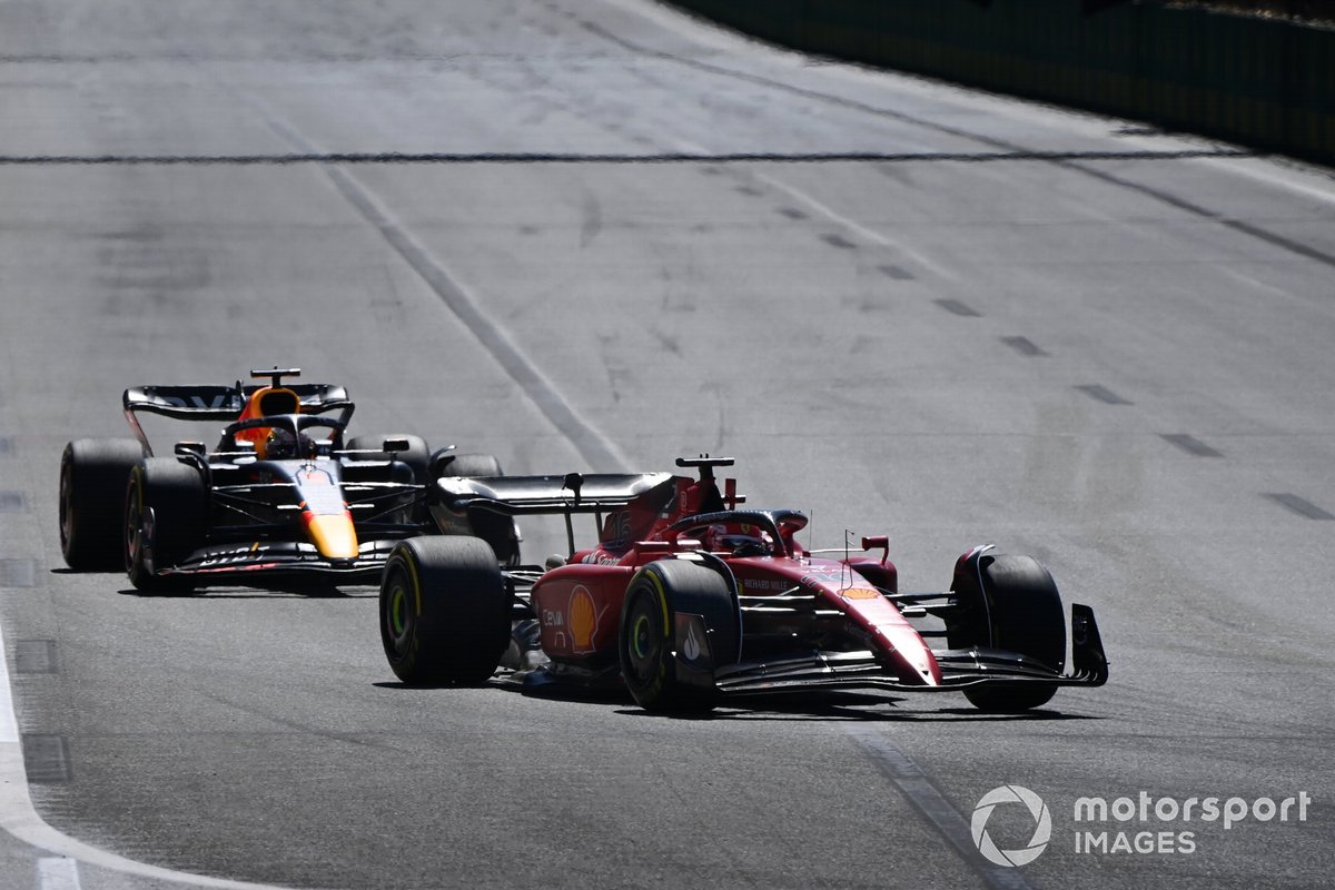 Charles Leclerc, Ferrari F1-75, Max Verstappen, Red Bull Racing RB18