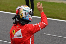Sebastian Vettel, Ferrari festeggia nel parco chiuso
