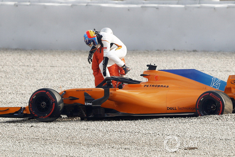 Fernando Alonso, McLaren MCL33 kaza