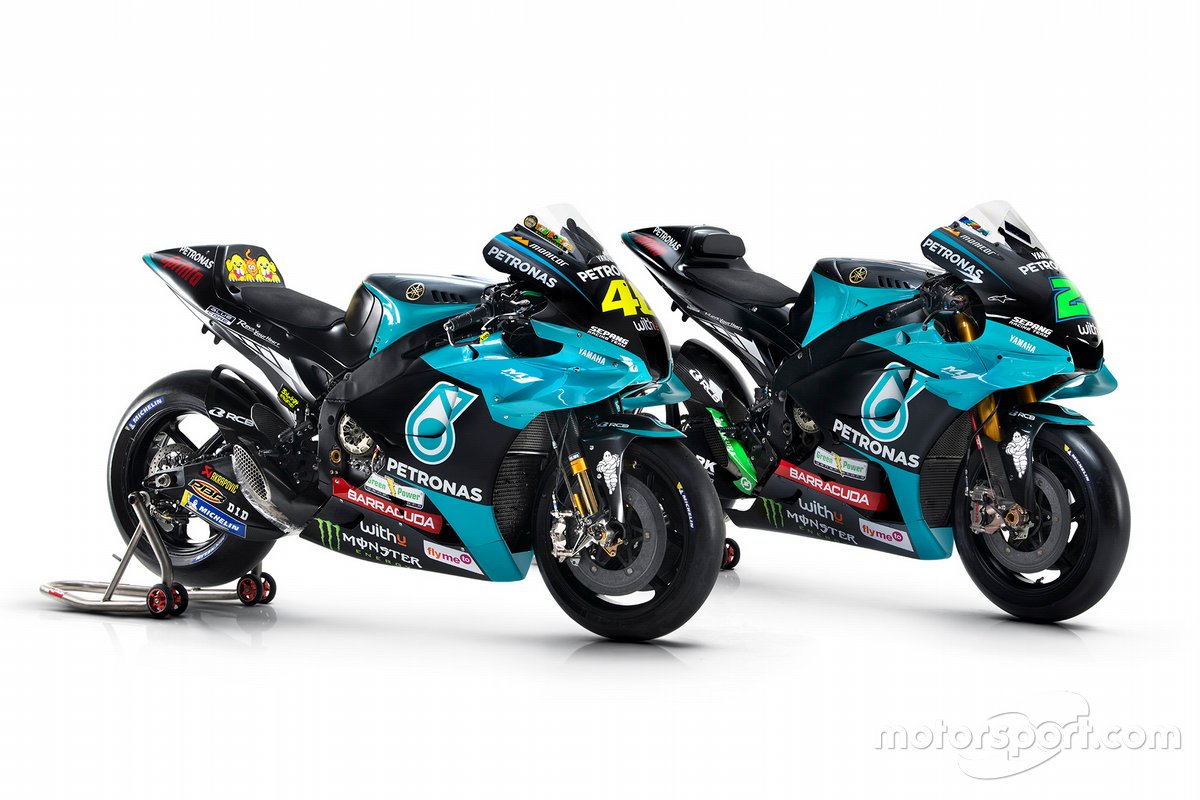 Motor balap Valentino Rossi dan Franco Morbidelli, Petronas Yamaha SRT untuk MotoGP 2021