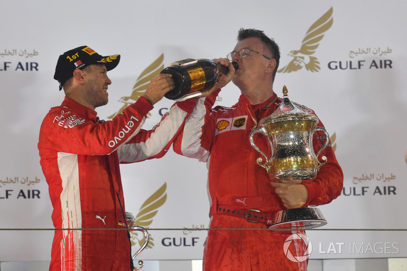 Sebastian Vettel, Ferrari podyumda