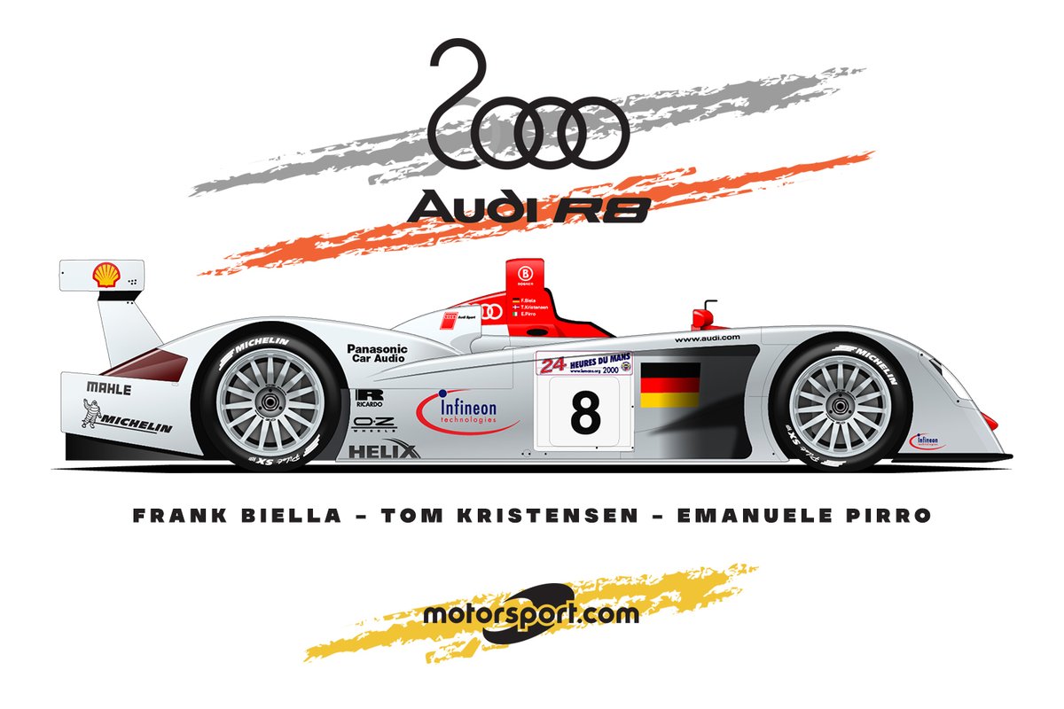 L'Audi R8 victorieuse des 24 Heures du Mans en 2000.