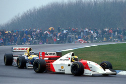 Ayrton Senna, McLaren; Damon Hill, Williams