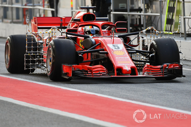 Sebastian Vettel, Ferrari SF71H with aero sensor