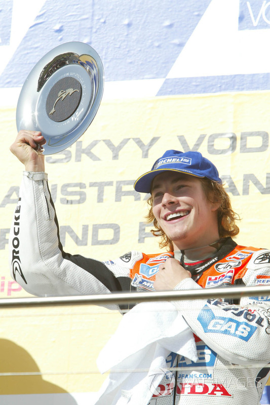 Podio: il terzo classificato Nicky Hayden, Repsol Honda Team