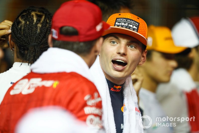 Max Verstappen, Red Bull Racing, jokes with Charles Leclerc, Ferrari