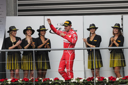 Podium: second place Sebastian Vettel, Ferrari