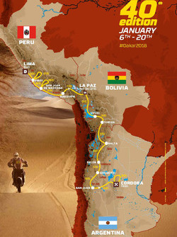 The 2018 Dakar route
